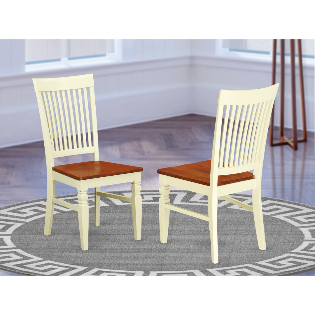 Beesley Solid Wood Slat Back Side Chair (Set of 2) Darby Home Co 