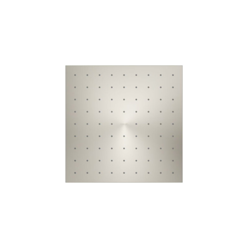 Contemporary Multi Function Rain Shower Head, Vibrant Polished Nickel, 1.75 GPM, Square