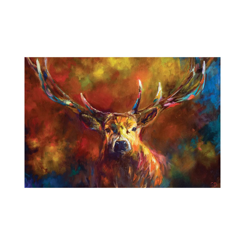 Benign Watchfulness by Sue Gardner - Painting on Canvas, 20.32 cm H x 30.48 cm W, Wrapped Canvas