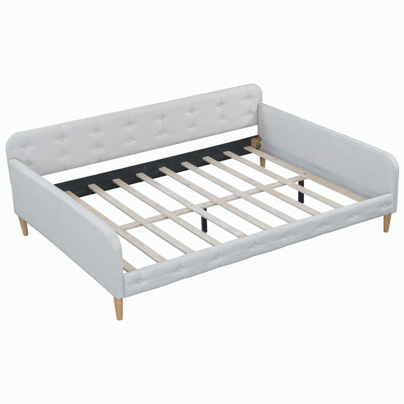 Lit de jour tapissier, Beige, Double