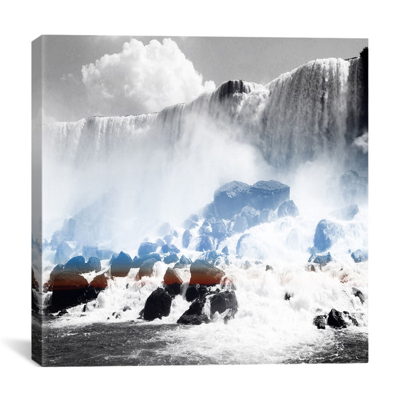 "canada niagra chute 2" , reproduction de photo sur toile, H 18 po x l 18 po x P 0,75 po