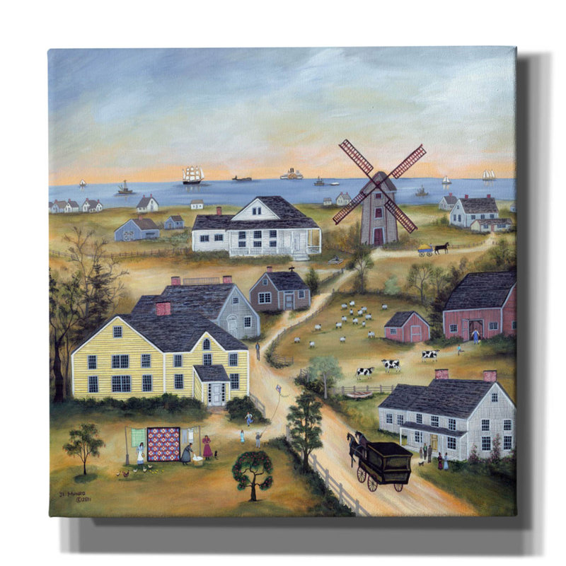 Epic Graffiti 'The Old Mill On Nantucket'  by JL Munro Canvas Wall Art, 18" x 18", 18" H x 18" W