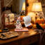 Décoration d'Halloween : distributeur de papier essuie-tout décoratif en bois représentant un personnage effrayant mignon, accessoire de cuisine à poser sur le comptoir.-1495205423