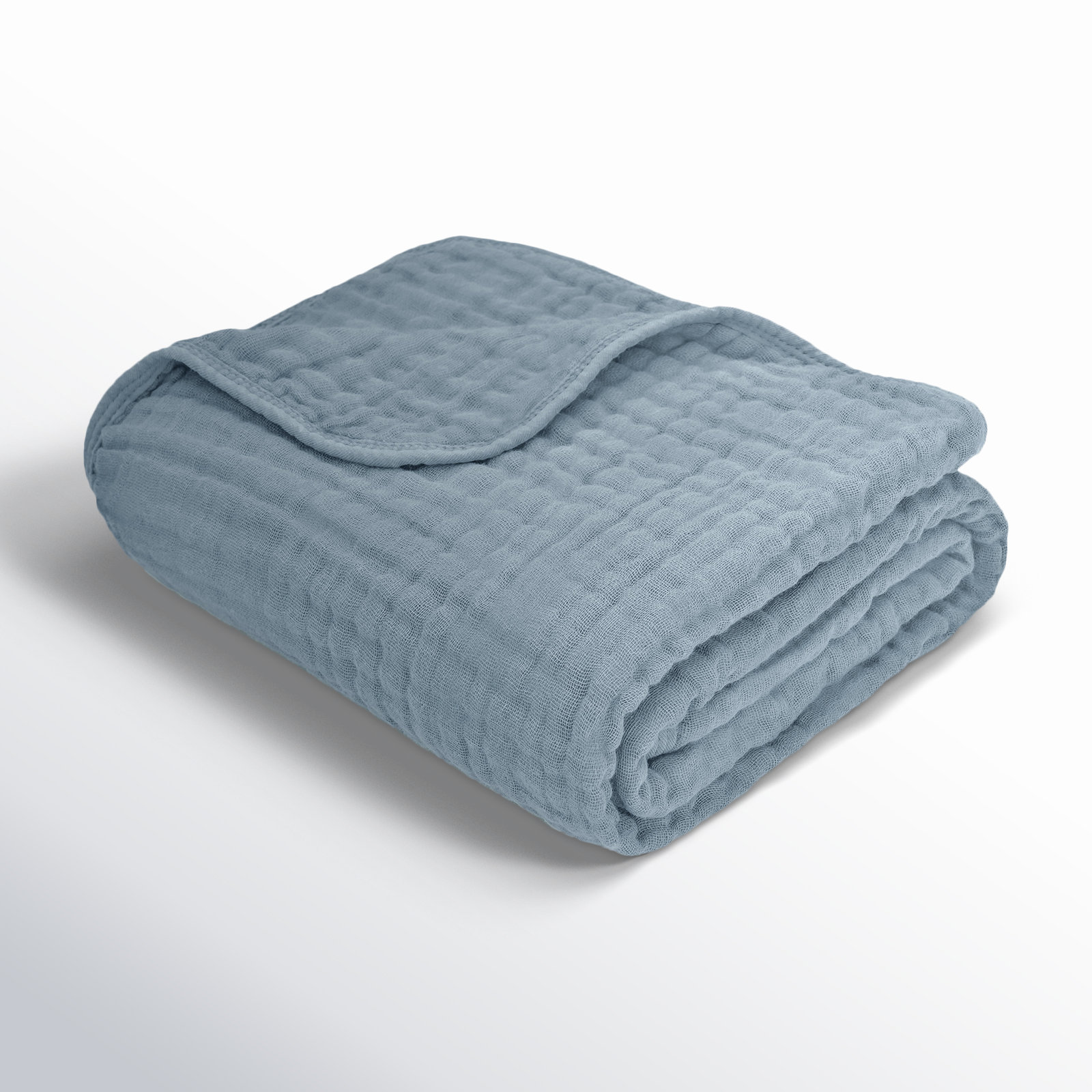 Karlina Cotton Muslin Throw Blanket, Baby, Dusty Rose