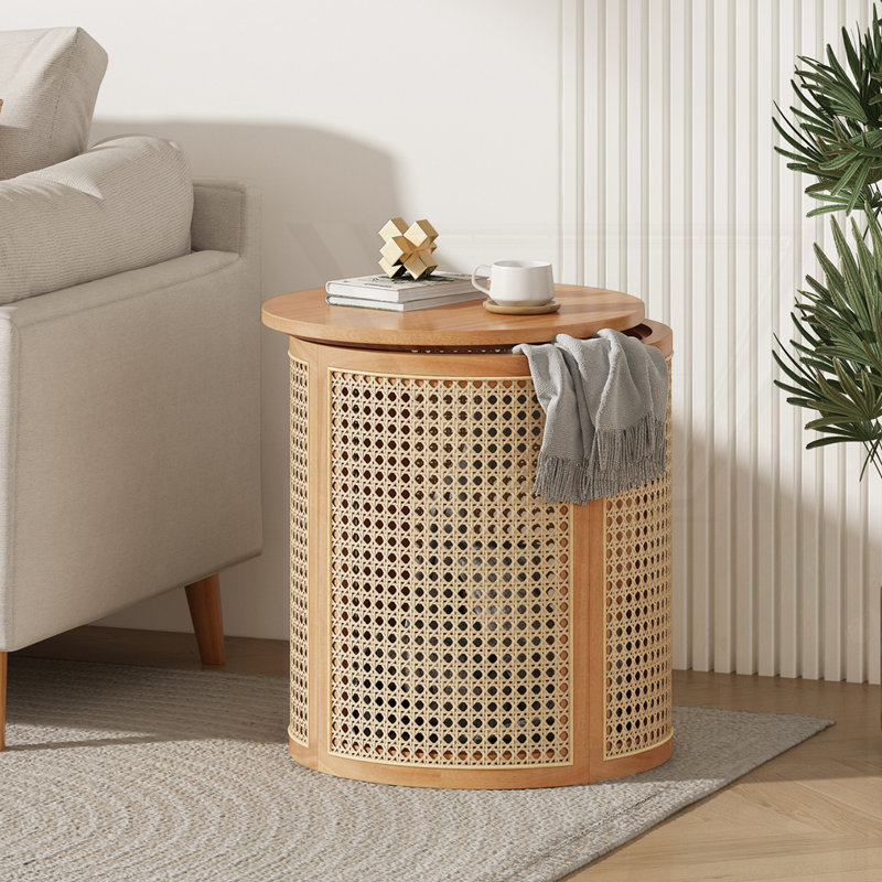 Table de bout à bords arrondis et design minimaliste