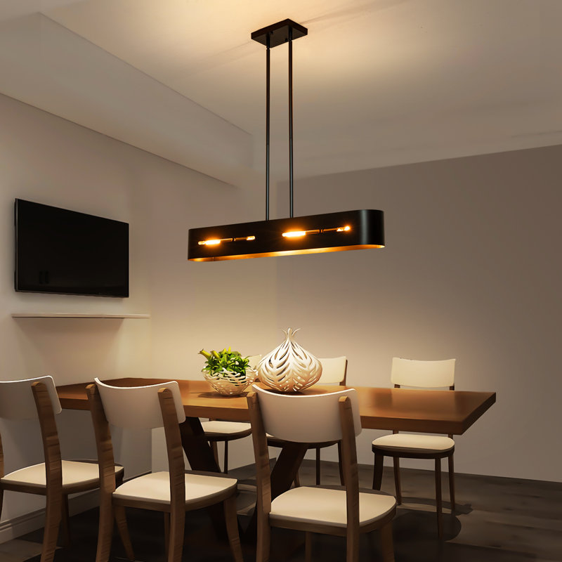 Luminaire suspendu pour îlot de cuisine à 4 lumières à intensité variable Jacxon