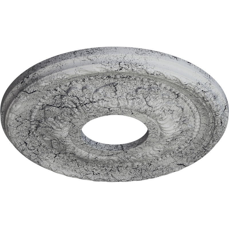 Médaillon de plafond Endurathane Benson, P 13 1/8 po x P 8 po x P 5/8 po (convient aux auvents jusqu'à 8 po), finition en nuage peinte à la main