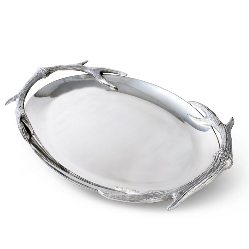 Arthur Court Designs Antler Aluminum Platter