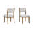 5Pc 70"W Rectangular Walnut Oak Geometric Cross Base Dining Set