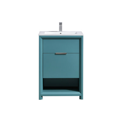 24.01'' Single Bathroom Vanity with Acrylic Top