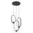 Saros Matte Black 3 Light Chandelier
