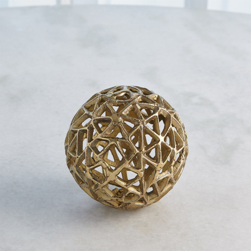 Jali Ball-Antique Brass-Sm