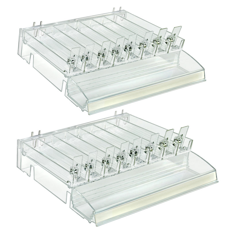 Clear Polystyrene 8 Compartment Cosmetic Storage Tray Set