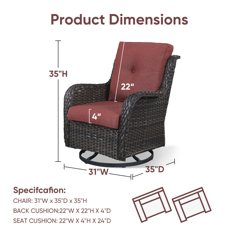 Fauteuil oscillant d'extérieur Brodin