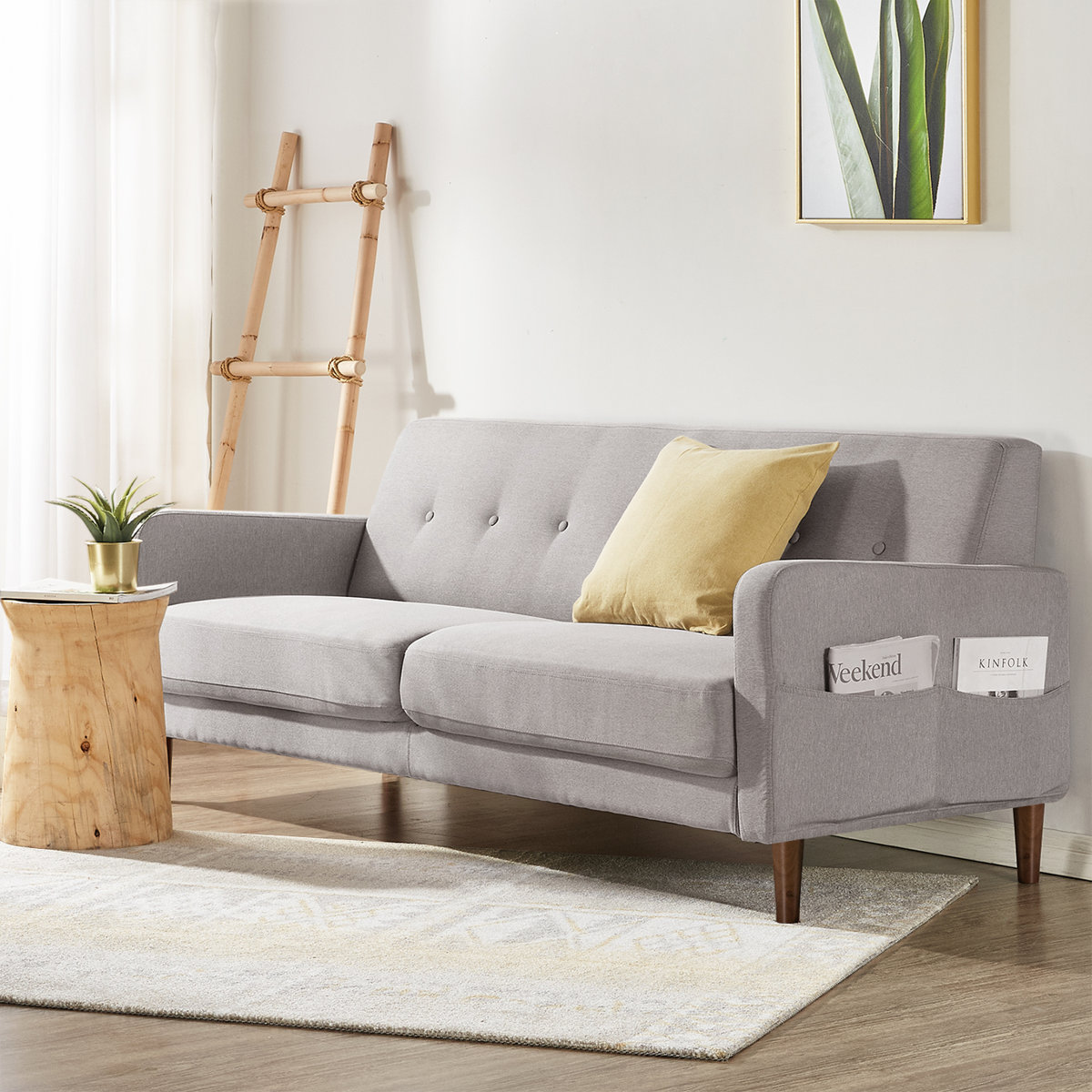 73 inch square arm sofa