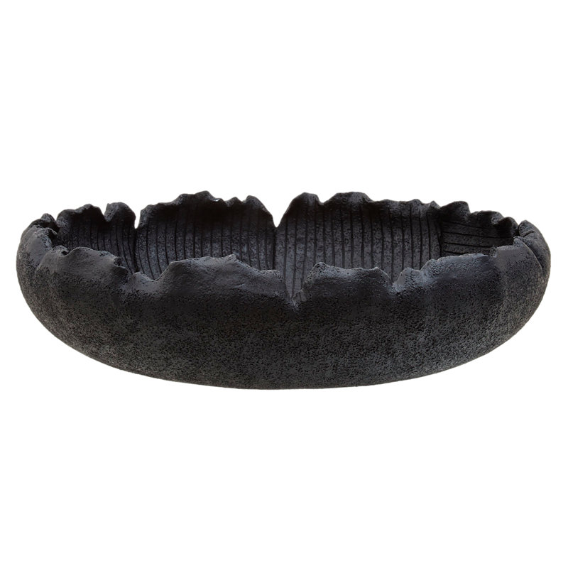 Broc Decorative Bowl, 10cm H x 34cm W x 34cm D, Black