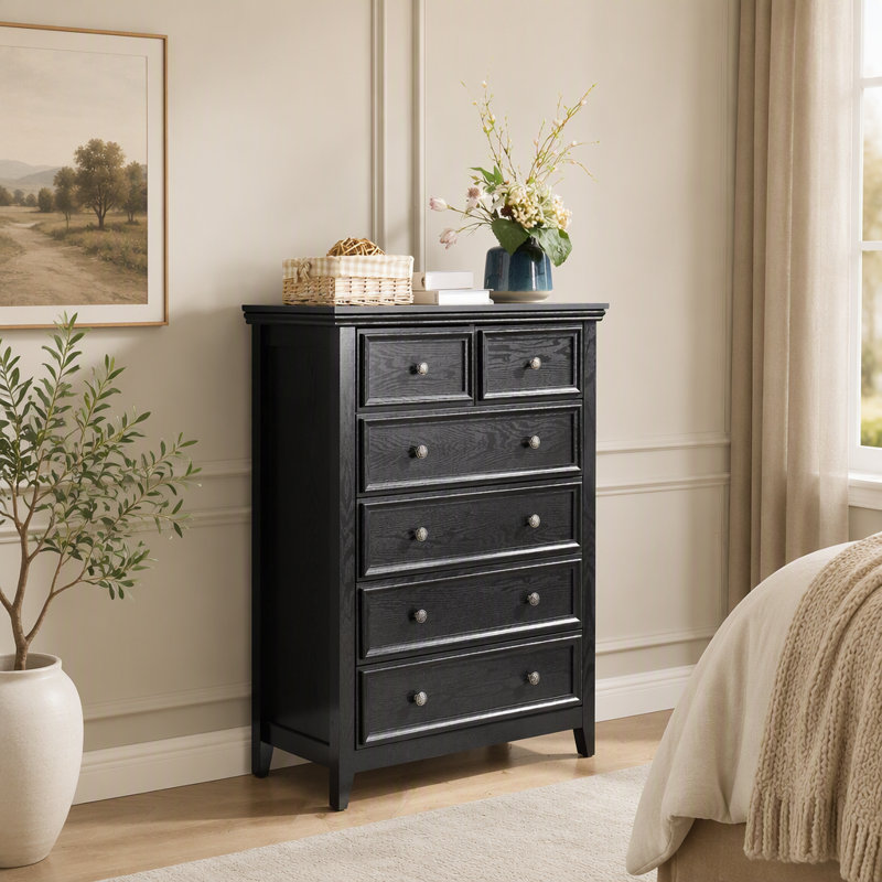 Modern 6 Drawers Dresser 6 Drawers Cabinet,Chest of Drawers Closet Organizers
