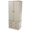 Corona Wardrobe, 2 Door & 2 Drawer, Waxed Pine