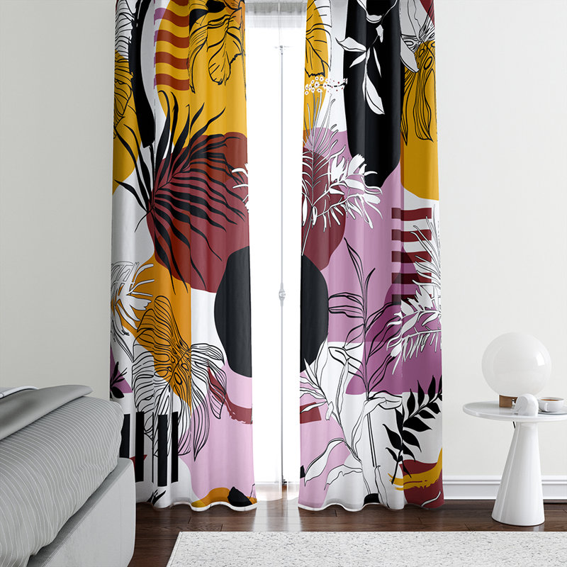 Semi Sheer Curtain Pair, 40" W x 61" L