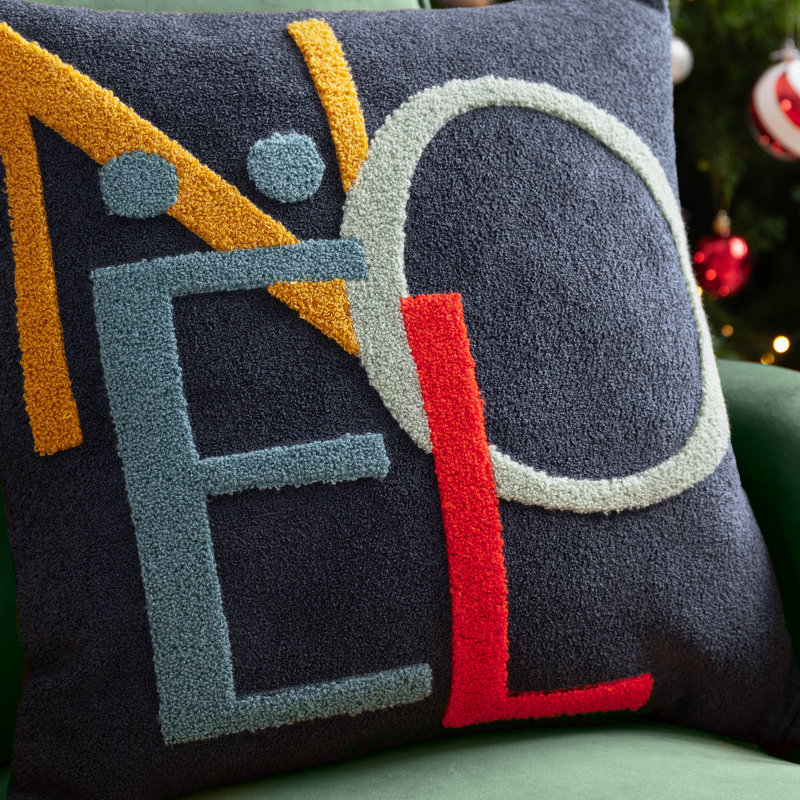 Ralls Abstract Blue Square Throw Cushion