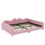 Lit rembourré en tissu sherpa avec dossier en forme de nuage-987434517-987434518