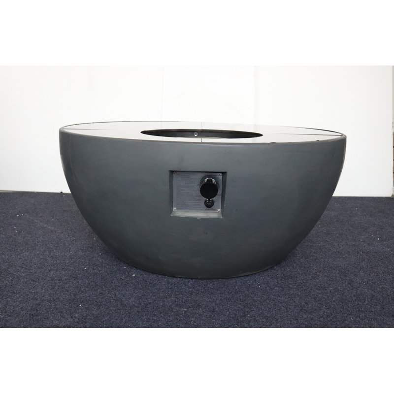 Maxman Round Concrete Propane Smokeless Fire Pit Table