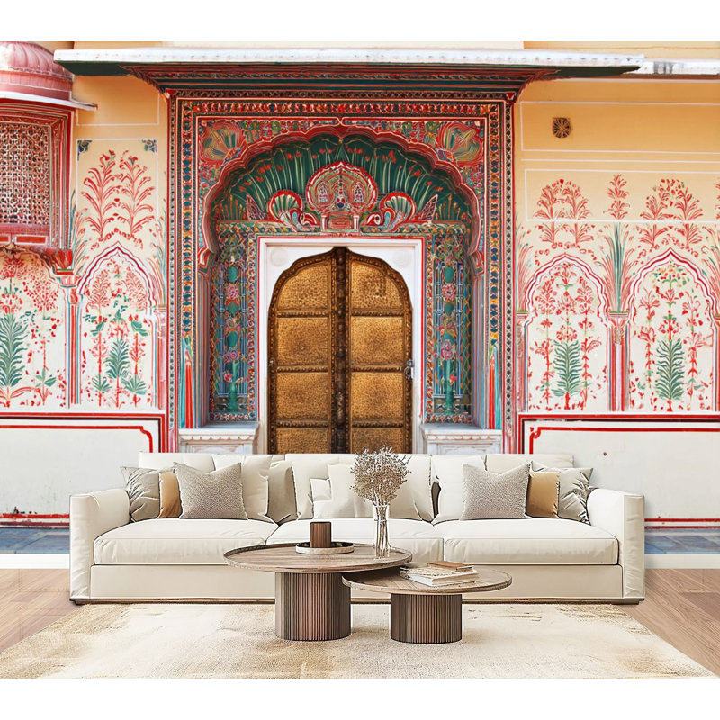 Papier peint auto-adhésif Lotus Gate Chowk City Jaipur, L 96 po x l 69 po