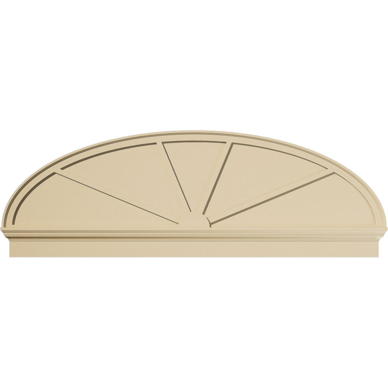 Fronton en uréthane Elliptical Signature, brun clair apprêté, 74 po x 25,375 po x 2,75 po, Combinaison, 4 rayons