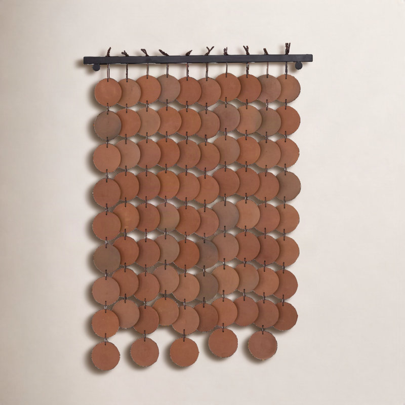 Ashe Modern Abstract Wall Decor on Ceramic, Cotton, Nylon, Iron, Terracotta