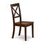 Chaises de salle à manger Boston - Ensemble de 2 chaises de cuisine à dossier en bois, acajou-42419468