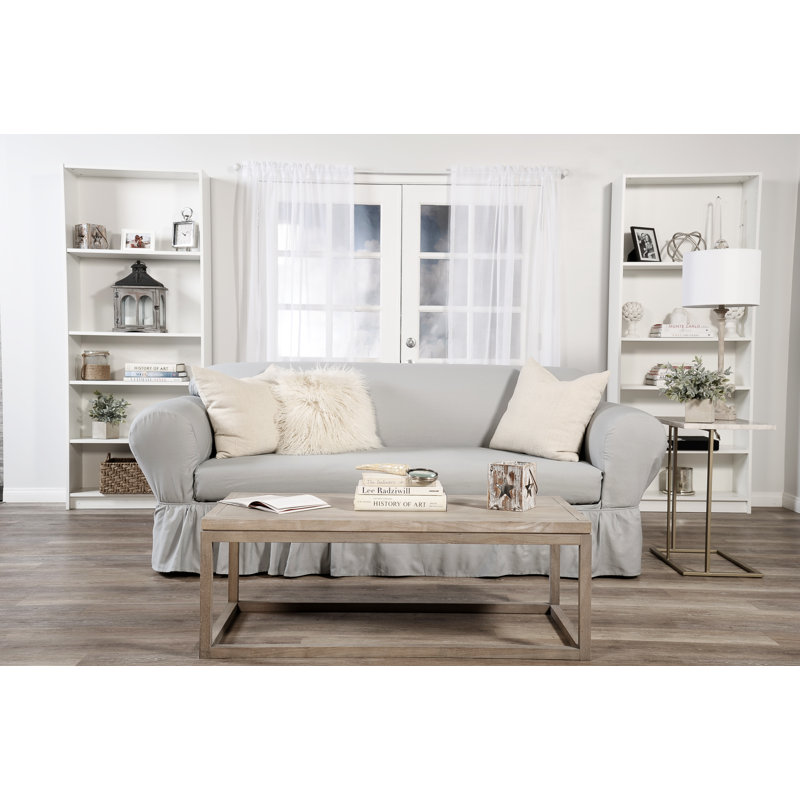 Housse pour causeuse à coussins carrés/rectangulaires, Gris