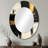 Abstract Black And Gold Maelstrom Of Elegance - Modern Oval Wall Mirror-350121539