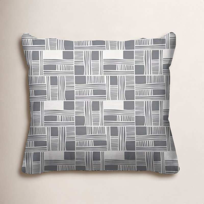 Housse et insert de coussin intérieur / extérieur Kapri, 15 po x 15 po, gris, Carré