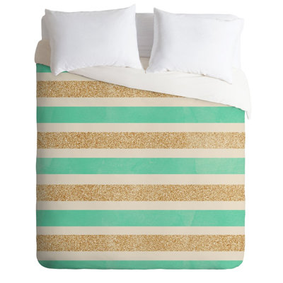 Coastal Polyester Striped Duvet Cover