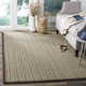 Auckland Striped Sisal Beige/Purple Area Rug