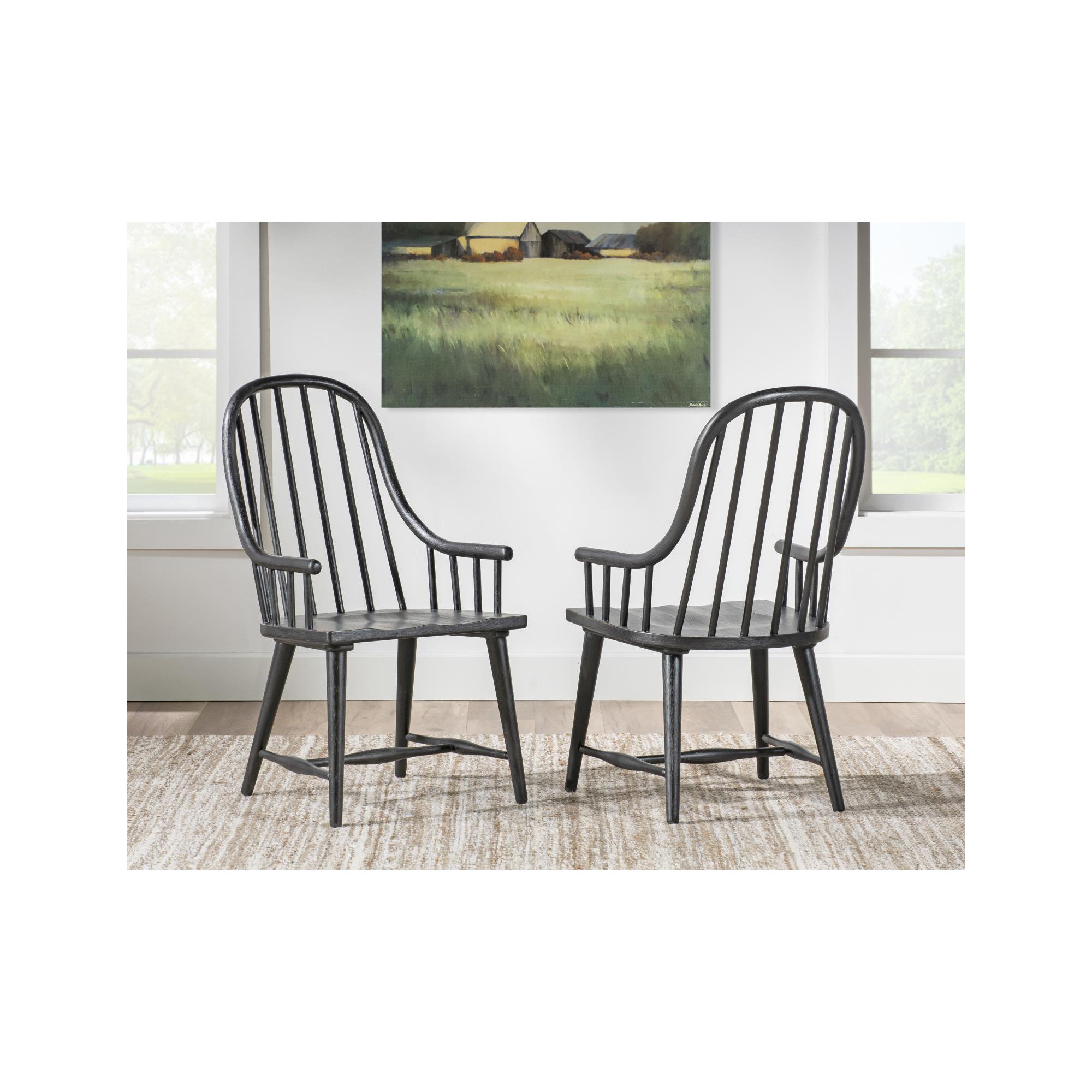 Country Living Windsor Arm Chair 1, Black