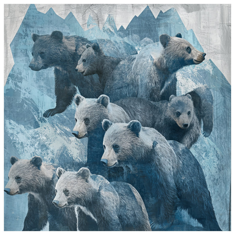 Rideaux de douche Bears In Mountain, L 70 po x H 84 po