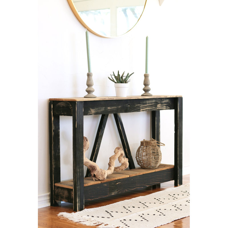 Console en bois massif de 46 po Tafari