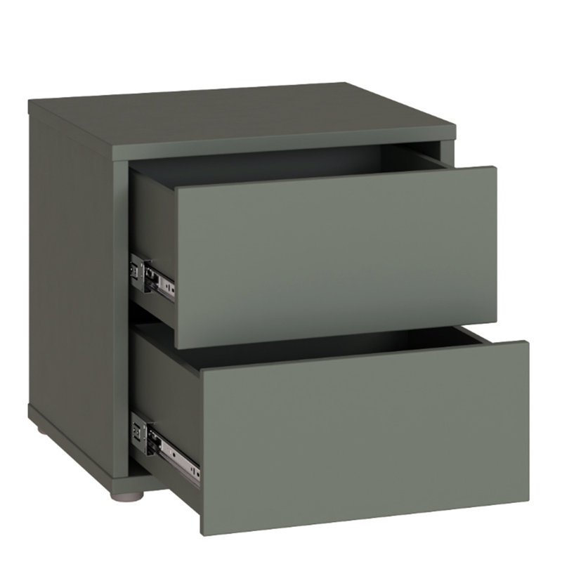 49.8cm W Manufactured Wood Bedside Table, Green