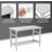 Stainless Steel Table, 48 x 24 Inches Metal Prep & Work Table with Adjustable Undershelf