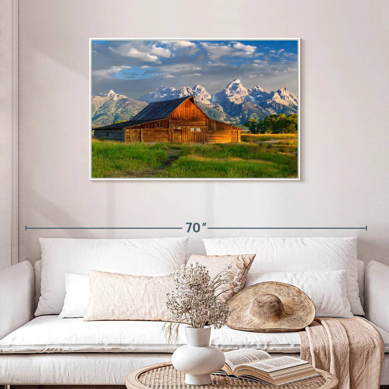 Parc national de Grand Teton, Wyoming, Cadre flottant blanc, 43 po x 29 po