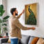 Jewelled Peacock Eclectic - Wrapped Canvas-1688803876-1688803877