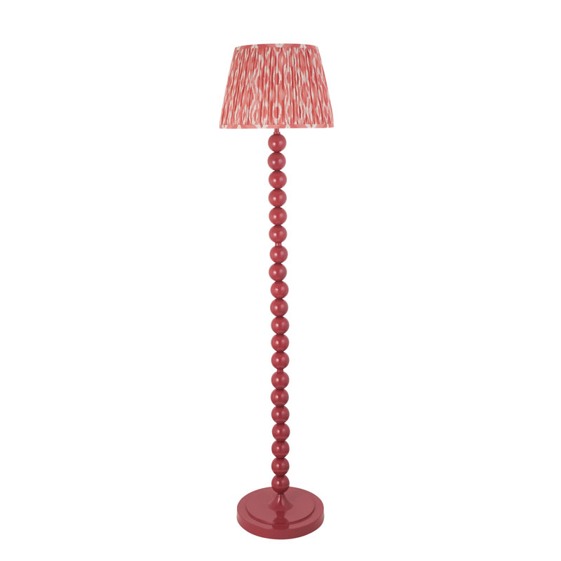 Higgledy 153.2cm Gloss Traditional Floor Lamp, Coral Pink