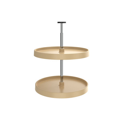 Rev-A-Shelf Lazy Susan Full-Circle Polymer 2-Shelf, Almond