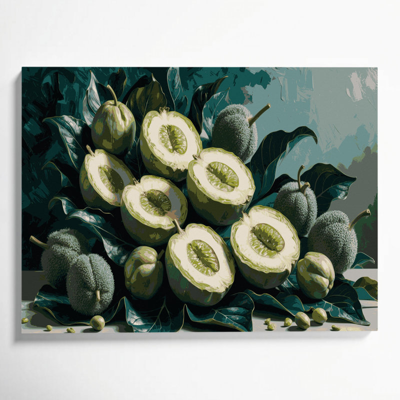 «Fruit Feijoa Green», art mural sur toile, H 11 po x l 14 po