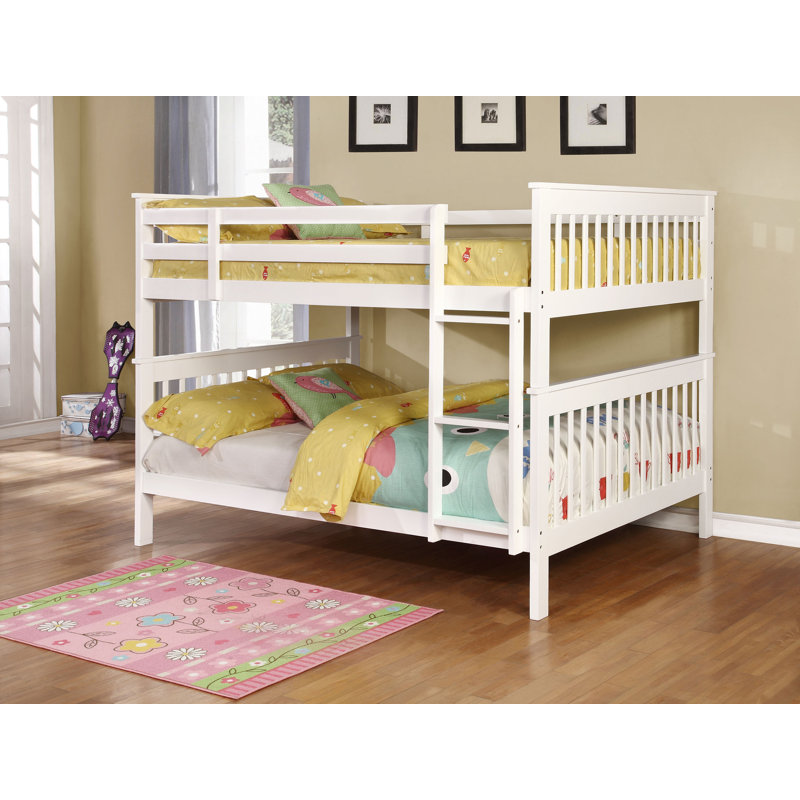 Jeannin Wood Full Over Full Bunk Bed Black, Full Over Full, Black