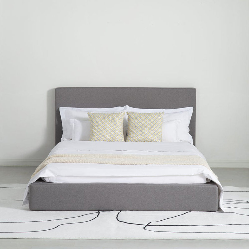 Upholstered Bed, Grey, Double (4'6)