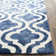 Tapis bleu marine en laine fait à la main Adelei
