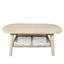 Table basse ovale d'extérieur en bois d'acacia