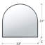 Miroir de vestibule arqué en métal noir 33 po x 31 po-11557320